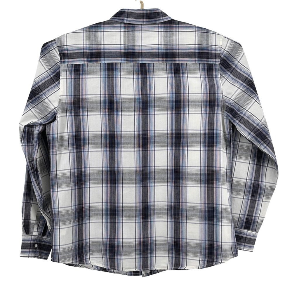 Levi Strauss & Co Shirt Mens‎ Large Blue Plaid Long Sleeve Pearl Snaps Western - Picture 3 of 10